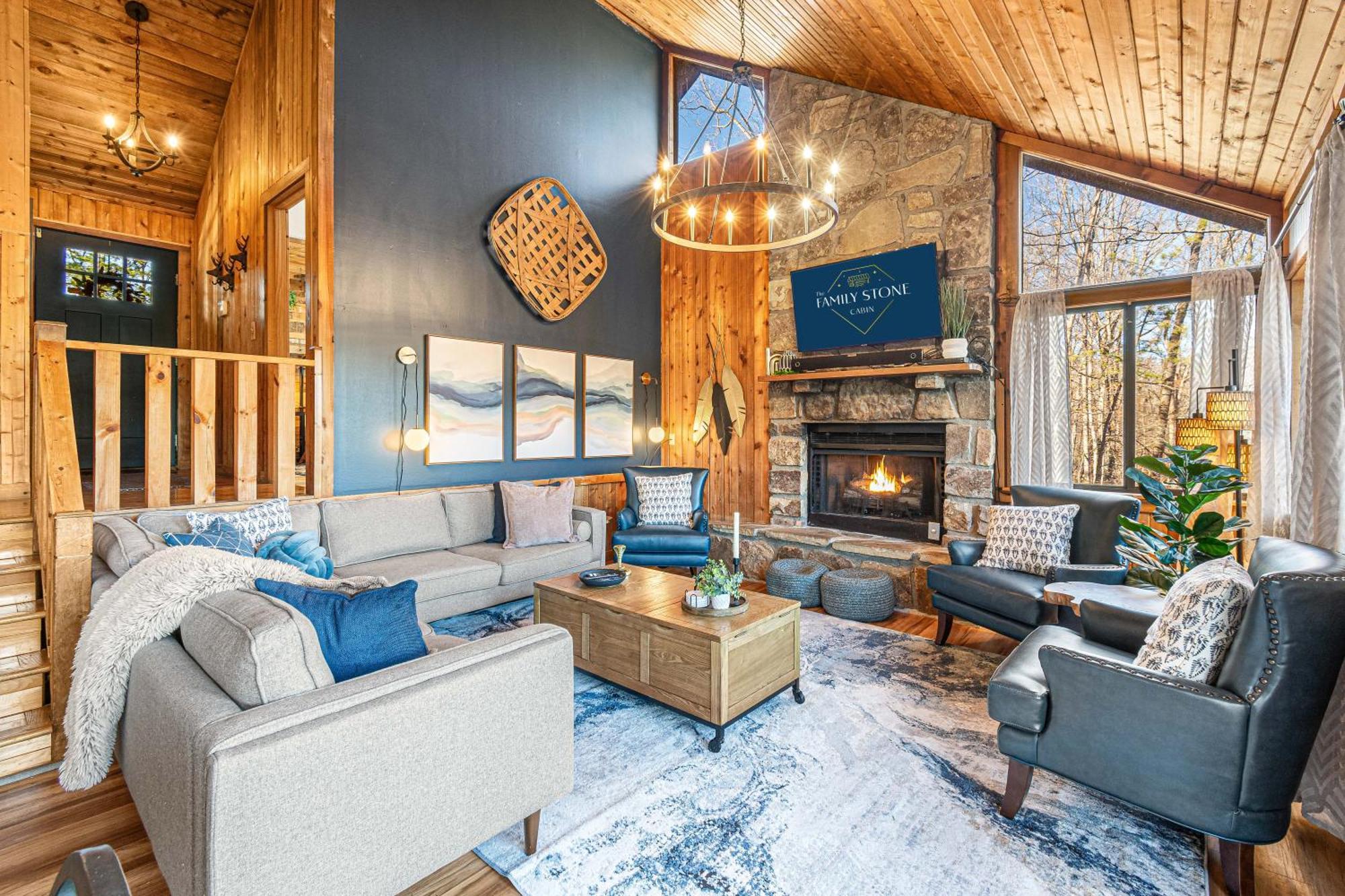 The Family Stone Luxe Cabin Sleeps 12 Hot Tub Dogfriendly Dollywood พิเจนฟอร์จ ภายนอก รูปภาพ